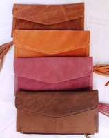Tas tangan kulit asli wanita, tas tangan desainer kulit asli Multi warna, dompet panjang, tas tangan untuk wanita