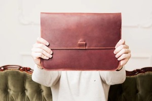 Business Genuine Leather <b>Laptop</b> <b>Sleeve</b> with Sling Design Waterproof Protective Case for Daily Use LS-0295 - Product Image 3