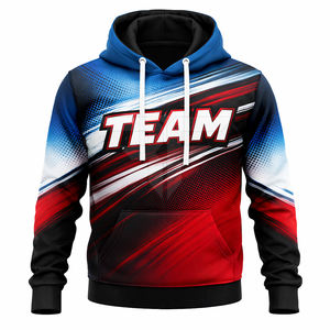 Sudadera con Capucha 100% Poliéster Lista para Sublimación Blanca 280GSM, Sudadera Urbana Holgada, Sudadera con Capucha de Felpa de Algodón Bio-Washed 380GSM - Product Image 1