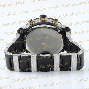 Venta caliente Cronógrafo Iced OUt D VVS Moissanite Diamond Pass Diamond Tester Hip Hop Diamond Watch para hombres - Product Image 6