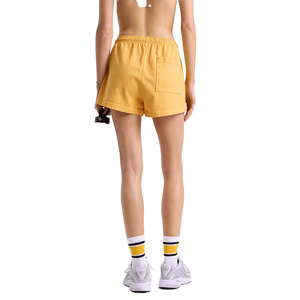 Custom Women's California Emblem Disco Shorts Heavyweight Garment Dyed Cotton Fleece Elastic Waistband 450 GSM Athletic Lounge - Product Image 2