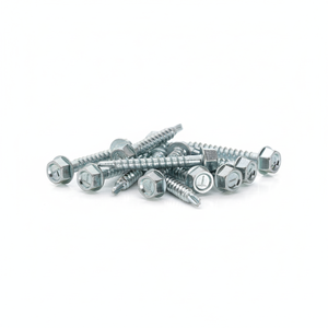 Vis autoperceuse à tête hexagonale / Vis autotaraudeuse galvanisée en acier au carbone, filetage grossier en pouces - Product Image 1