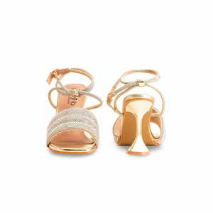 Fancy Golden Heeled Sandalia para damas FN6104 Estilo nupcial - Product Image 2
