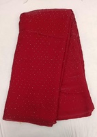 Tissu en coton et soie brodé de diamants, matériau de qualité supérieure pour vêtements ethniques de créateur, tissu doux et brillant pour robes de soirée et saris, vente en gros de textiles