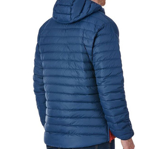 Chaqueta Acolchada con Capucha para Hombre, Diseño Color Block, Invierno, Casual, Resistente al Viento, Relleno Grueso de Poliéster, Corte Regular, Cierre de un Solo Botón - Product Image 2