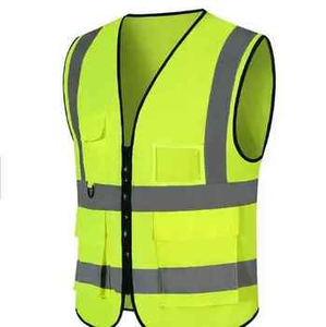 Chaleco de Seguridad de Alta Visibilidad para Hombre, Malla Reflectante Transpirable, Ropa de Trabajo con Múltiples Bolsillos, Cierre de Cremallera, Uso en Exteriores de Verano - Product Image 2
