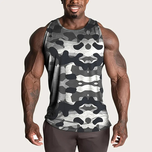 Camiseta sin mangas personalizada para hombre, básica, de algodón, para entrenamiento muscular, fitness, gimnasio, culturismo, informal. - Product Image 3