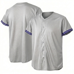 Camiseta de Béisbol de Alta Calidad con Nombre/Número del Equipo Estampado, Camiseta de Béisbol de Manga Corta con Cuello en V y Botones Delanteros para Hombre - Product Image 5