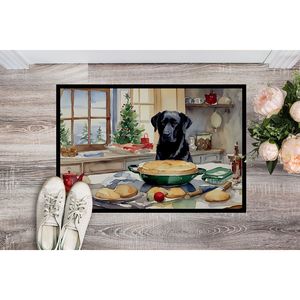 Felpudo de galletas de Navidad Labrador Retriever antideslizante para interiores y exteriores, alfombra de pila baja de 18H X 27W, alfombrilla de entrada lavable para puerta delantera - Product Image 2