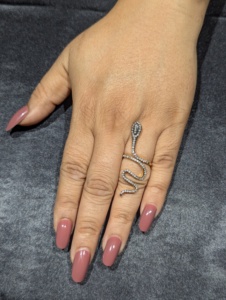 REYES Wholesale Open <b>Snake</b> Adjustable Animal <b>Ring</b> Victorian 925 Sterling <b>Silver</b> Natural Diamond <b>Rings</b> For Women Fine Jewelry - Product Image 6