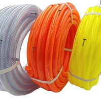 Tube en plastique tressé flexible Tube en vinyle transparent Tuyau en PVC renforcé tressé en fibre Tuyau pour l'eau