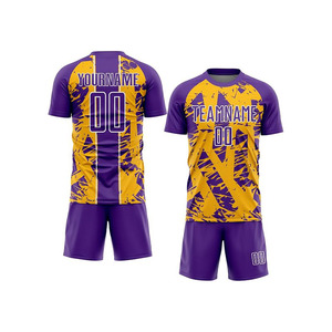 Ensemble de maillots de football personnalisés sublimés, motif géométrique gris, 100% polyester, unisexe, col rond, manches courtes, évacuation de l'humidité - Product Image 5