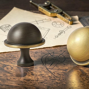 Luxury Mushroom Cabinet Knob Antique Brass Solid Furniture Hardware Minimalist Wardrobe Drawer Pull Modern <b>Cupboard</b> <b>Handle</b> - Product Image 3