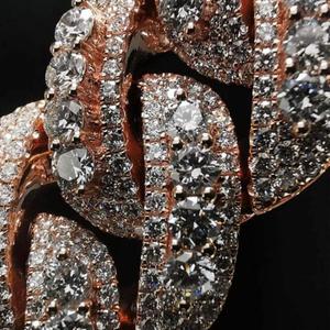 SRADAM HOUSE Luxury Custom 925 Sterling <b>Silver</b> Rose Gold Plated Moissanite Hiphop Tennis Necklace Brilliant Cut Unisex Wedding - Product Image 6