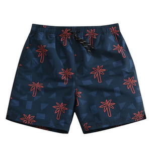 Short de bain rayé bleu marine personnalisable pour homme, taille élastique avec cordon de serrage, style rétro, streetwear, nouvelle collection, sans avis pour le moment - Product Image 4