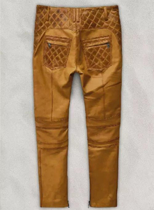 Pantalones de Cuero Genuino Suave de Napa para Hombre, Pantalones de Cuero Genuino para Hombre y Mujer - Product Image 4
