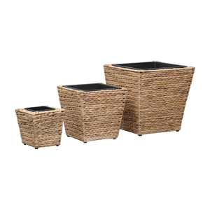 Panier de jardinage haut de gamme en jacinthe d'eau de style rustique pour patios extérieurs, terrasses et balcons, fabriqué au Vietnam - Product Image 3