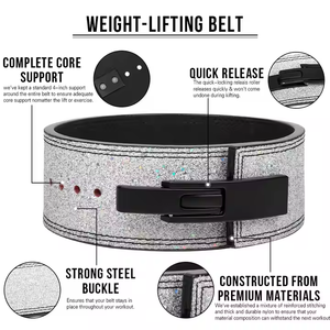 Ceinture de musculation en cuir véritable, imperméable, respirante, légère, réglable, robuste et polyvalente - Product Image 2