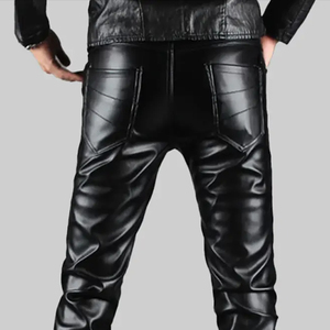 Pantalon décontracté pour homme en cuir respirant et léger de haute qualité – Vente en gros, personnalisez votre logo, couleur sur mesure, taille haute - Product Image 6
