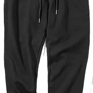 LAMA INDUSTRIES – Pantalon de jogging décontracté noir en lin/coton pour homme, taille élastique, braguette zippée, coupe croisée, printemps - Product Image 6