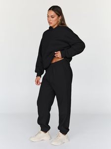 Conjunto Deportivo Personalizado para Hombre, Sudadera con Capucha y Pantalones de Chándal, Forro Polar Sólido, Antibacterial, Transpirable, para Invierno - Product Image 2