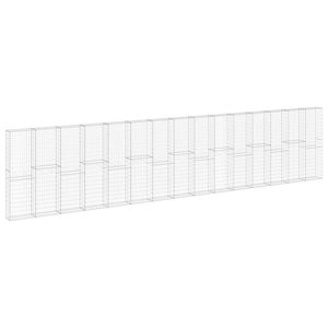 Mur en gabions en acier galvanisé avec couvercles 354,3''x11,8''x78,7'' Clôtures, treillis et portails - Product Image 2