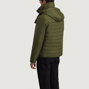 Veste matelassée d'hiver essentielle pour homme avec coupe confortable, veste matelassée d'hiver à capuche pour homme avec chaleur tout au long de la journée - Product Image 5