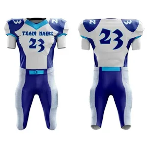 Ensemble d'uniformes de football américain en gros – Maillot et pantalon personnalisés, légers, respirants, séchage rapide, pour l'entraînement d'équipe - Product Image 1