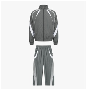 Conjunto deportivo personalizado para hombre, chaqueta cortavientos de nailon y pantalones deportivos con cremallera, chándal cortavientos para hombre - Product Image 5