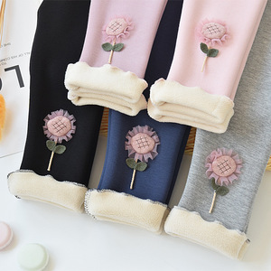 <span class=keywords><strong>Leggings</strong></span> Invernali per Bambine con Interno in <span class=keywords><strong>Pile</strong></span> Spesso, Morbidi e Pelosi, con Motivo Floreale e Vita Elastica - Product Image 2