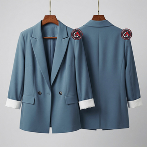Summer Casual Wear Women Slim Fit Blazer Impression d'étiquettes personnalisées pour mariage Business Office Wear Ladies Blazer - Product Image 1