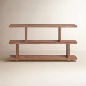 <b>Rustic</b> Wooden Storage <b>Shelf</b> Three-Layer Iron Frame Rectangle Standing Type For Living Room Durable Wicker Baskets Included - Product Image 2