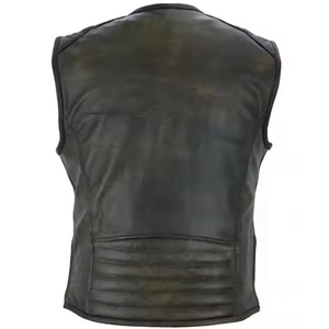 Chaleco de cuero hecho a medida para hombre, corte ajustado, hecho en Pakistán, chaleco de cuero de buena calidad para venta en línea a precio asequible. - Product Image 3