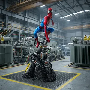 Figura de Fibra de Vidrio de Spider-Man, Estatua de Acción Esculpida, Diseño Moderno de Dibujos Animados, Artículo Coleccionable Artístico, Paquete Individual - Product Image 1