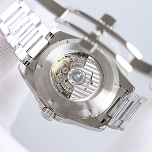 High Quality New Stainless Steel Luxury Wristwatch Polished Finish Sapphire Crystal Glass Open Back <b>Skeleton</b> Movement 3BAR - Product Image 5