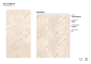 กระเบื้องพอร์ซเลนผิวเรียบกาวเหนียวพิเศษ ขนาด 600x1200 มม. กระเบื้องปูพื้นและผนังขนาดใหญ่ สำหรับใช้ภายในอาคาร - Product Image 3