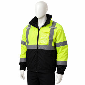 <b>Waterproof</b> High Visibility Safety <b>Jacket</b> Reflective Winter Workwear Bomber <b>Jacket</b> for Construction Men Custom Logo <b>Hi</b> <b>Vis</b> Coat - Product Image 1