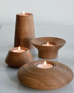 Base de madera para árbol de Navidad, portavelas para el hogar, bodas, eventos y regalos, vela artesanal en forma de tazón para decoración de mesa y aromaterapia. - Product Image 3