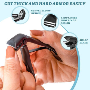 Coupe-ongles pliables pour une coupe facile des ongles épais, des ongles durs, en acier inoxydable, noir, argent, deux options de couleur - Product Image 3