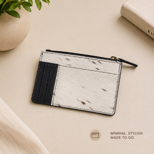 Cartera de piel premium con cremallera y protección RFID, tarjetero delgado de piel de vacuno, organizador de tarjetas de viaje unisex - Product Image 3