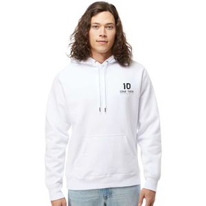 <b>Mens</b> Heavyweight Cross-Grain Hoodie <b>White</b> Color Premium Cotton Fleece Pullover <b>Sweatshirt</b> Custom Logo OEM ODM Casual Winter Wear - Product Image 1