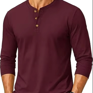 Men's Long <b>Sleeve</b> <b>Button</b> <b>Shirt</b> Casual Breathable Pullover Fall Soft <b>Shirt</b> Polo <b>Shirt</b> - Product Image 1