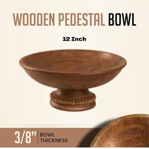 Bol en bois d'abricot naturel fait main, élégant bol de service en bois, vaisselle de cuisine écologique, disponible en gros pour l'exportation - Product Image 5