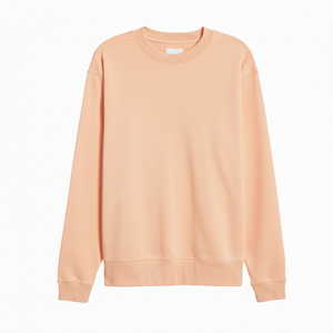 Sweat-shirt unisexe à col rond surdimensionné, couleur unie, tricoté, manches régulières, décontracté, pour l'automne - Product Image 1