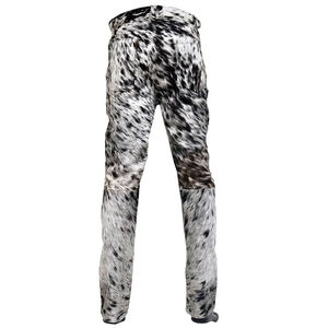 Pantalon en cuir de vachette naturel personnalisé, coupe régulière, haute qualité, streetwear, taille haute, style motard, pour hommes et femmes - Product Image 2