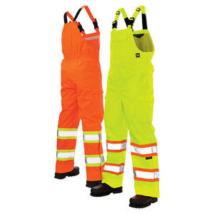 OEM <b>Waterproof</b> Flame Resistant Reflective High Visibility Fluorescent Yellow Safety <b>Work</b> <b>Pants</b> Coveralls Suit Overalls - Product Image 4