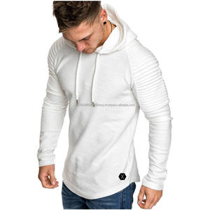 Sudaderas con capucha lisas ligeras de alta calidad con logotipo personalizado, Sudadera con capucha en blanco de gran tamaño para hombre, sudaderas con capucha de algodón 100% - Product Image 3