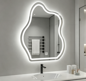 Modern Irregular LED Bathroom Mirror With Touch Switch Wall Mounted Aluminum Frame Adjustable <b>Light</b> For <b>Bath</b> - Product Image 5