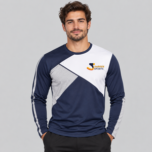 Camiseta de Manga Larga para Hombre, 100% Algodón, Ecológica, Transpirable, Tejido Suave y Cómodo, Diseño Elegante, Costuras de Calidad - Product Image 1