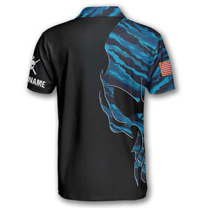 Chemises pour hommes avec logo OEM, coupe ajustée, respirantes, séchage rapide, légères, anti-humidité, vêtements de travail d'été pour t-shirts 100% polyester - Product Image 5